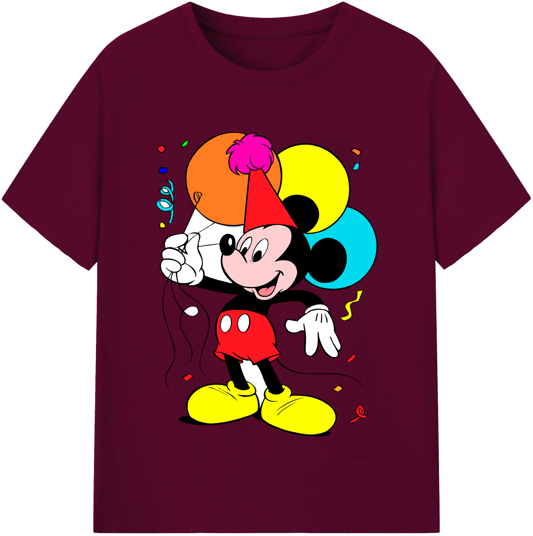 （画像用） ミッキーマウス Mickey Mouse レディースカジュアルプリントTシャツ（綿100％）